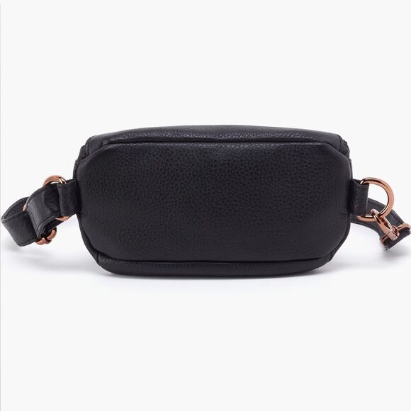 HOBO Fern Studded Leather Belt Bag Fanny Pack Crossbody, Black/Rose Gold NWT - Picture 6 of 15